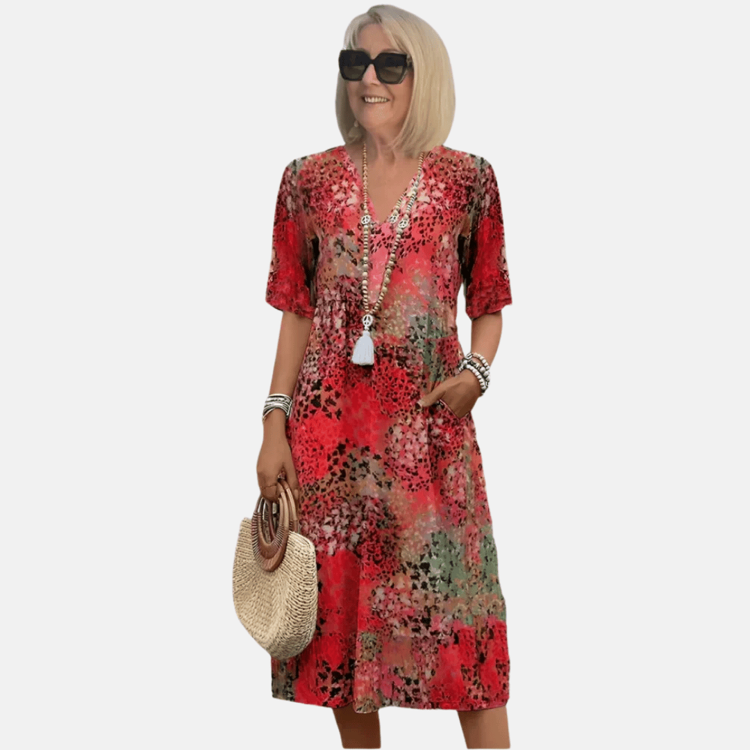 Luźna letnia sukienka casual