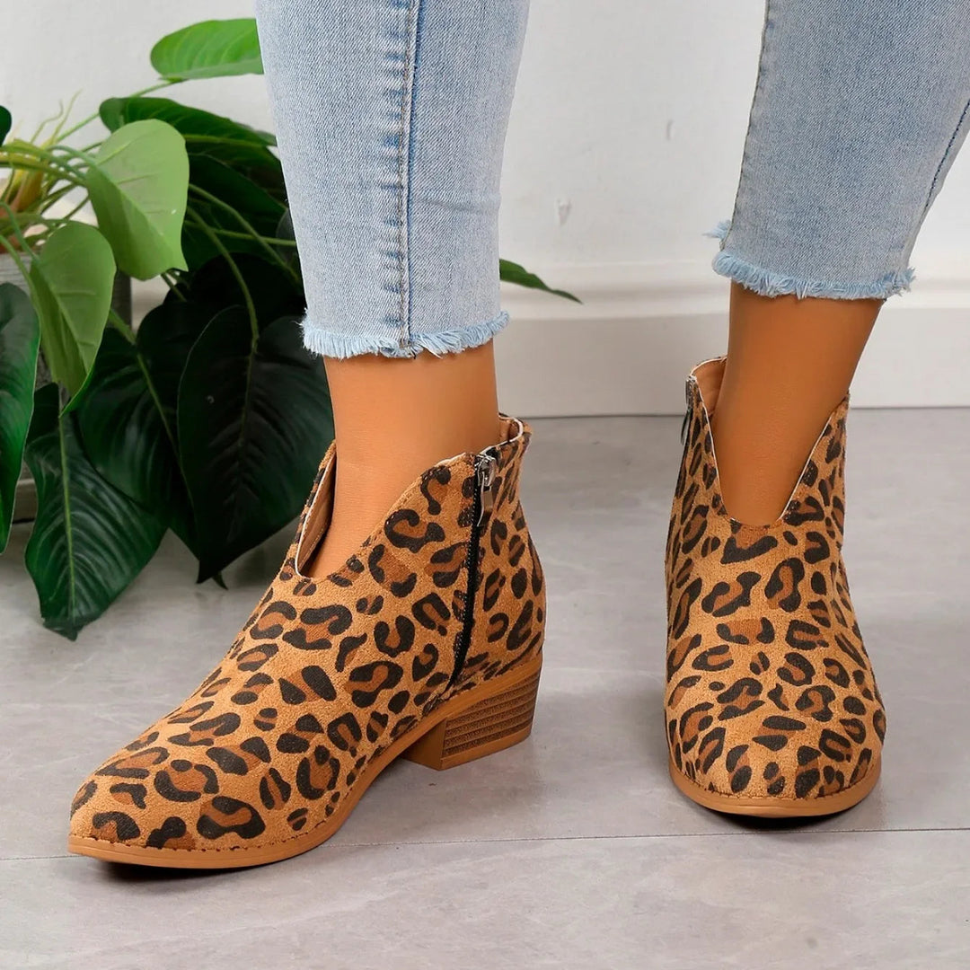 Stylowe damskie botki zamszowe