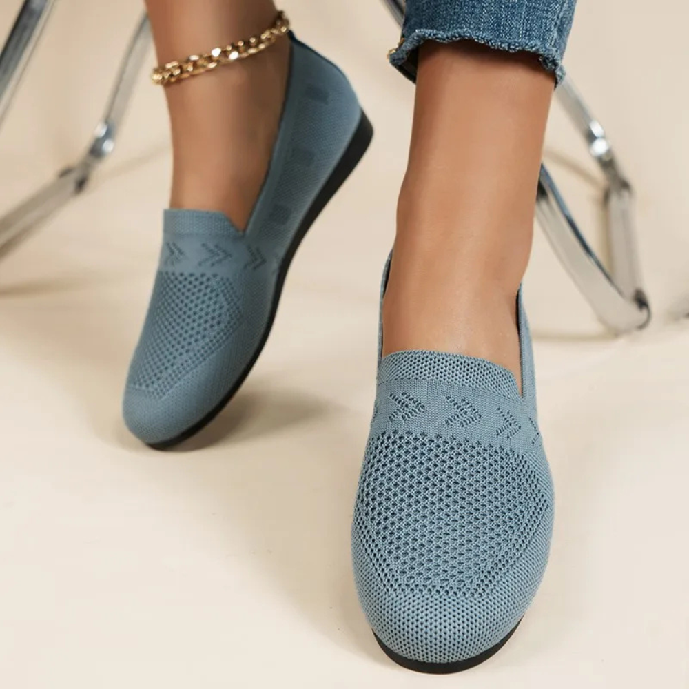 Przewiewne damskie buty slip-on z siateczki