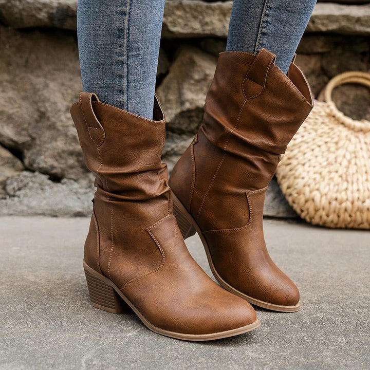 Damskie buty kowbojskie w stylu retro