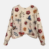 Sweter z kwiatowym wzorem 3D