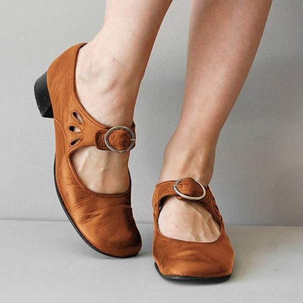 Damskie skórzane buty na niskim obcasie o ponadczasowej elegancji