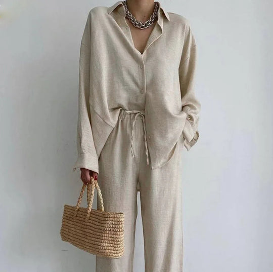 Szykowny damski zestaw dwuczęściowy w stylu casual