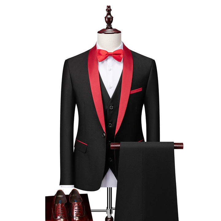 Męski trzyczęściowy zestaw slim fit