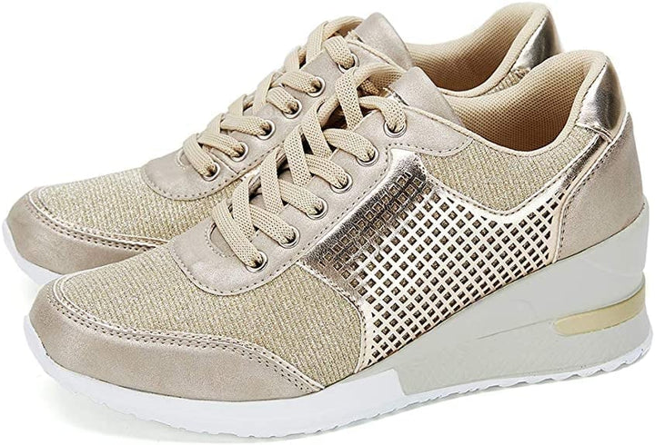 Damskie sneakersy na wysokim koturnie