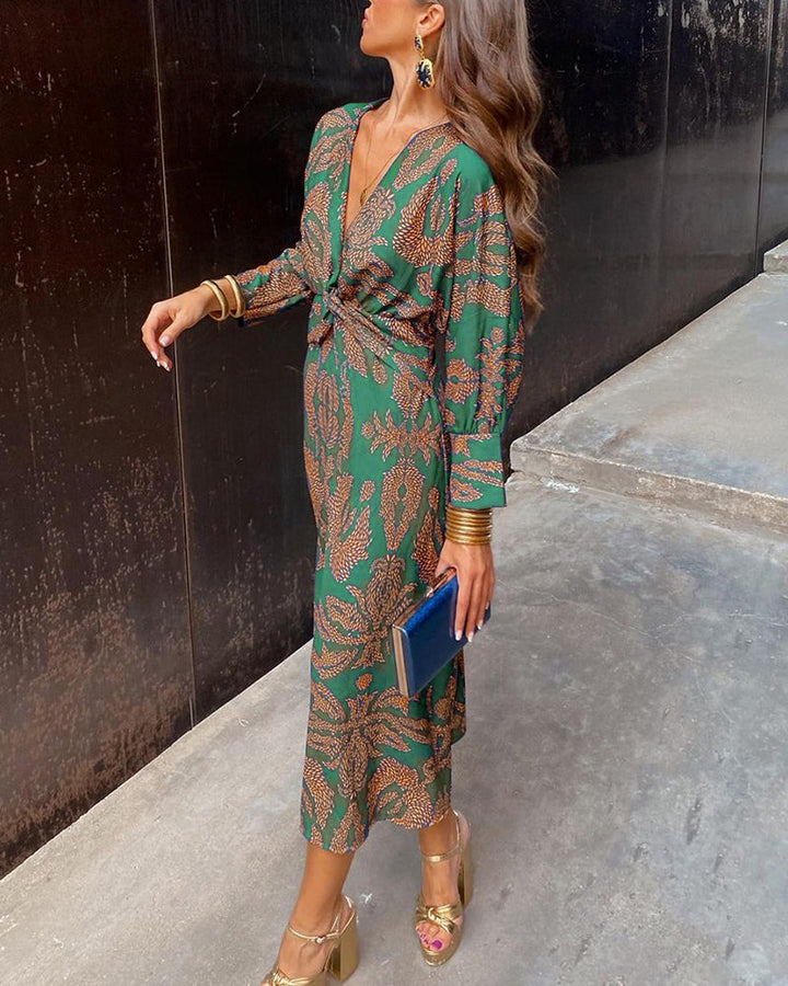 Elegancka spódnica midi w stylu boho