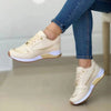 Damskie sneakersy patchwork z siatki i skóry