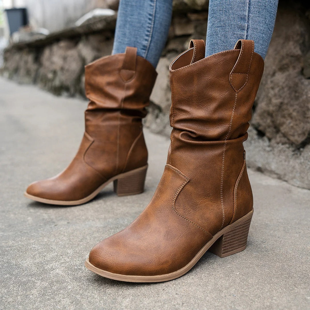Damskie buty kowbojskie w stylu retro