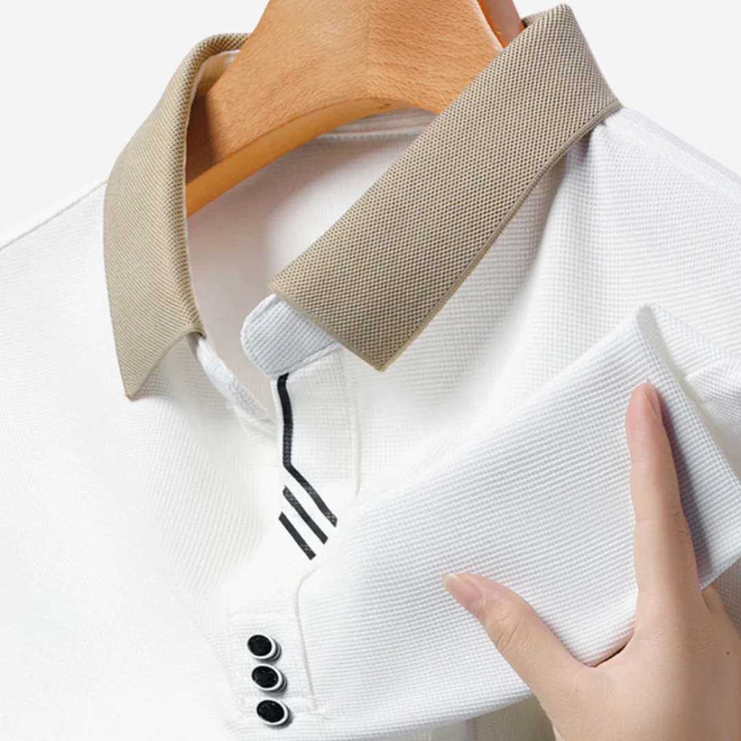 Męska koszulka polo casual z długim rękawem