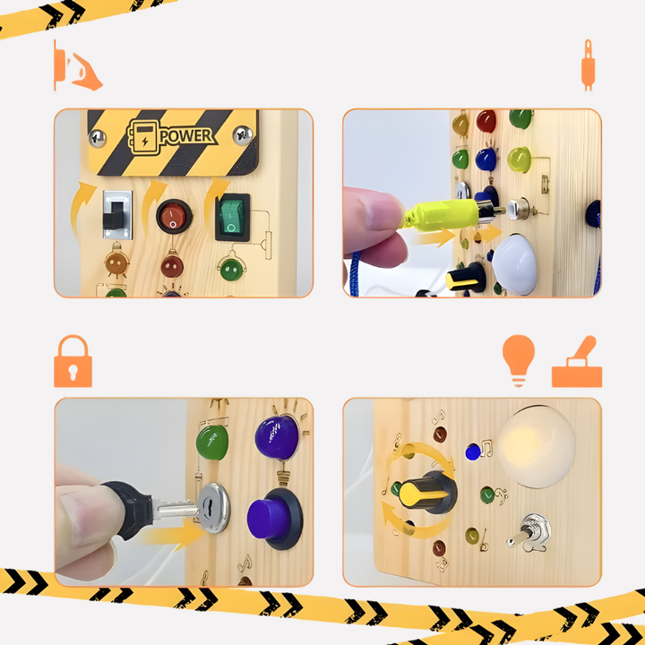 Tablica manipulacyjna Montessori z oświetleniem LED
