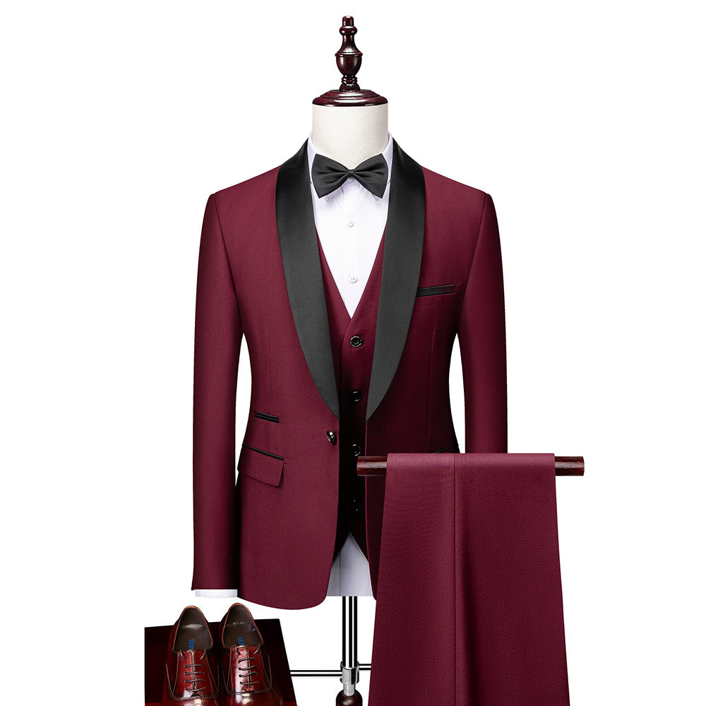 Męski trzyczęściowy zestaw slim fit