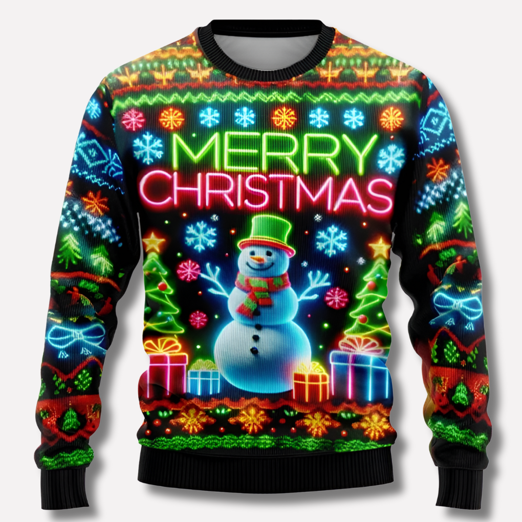 Neonowy sweter świąteczny unisex