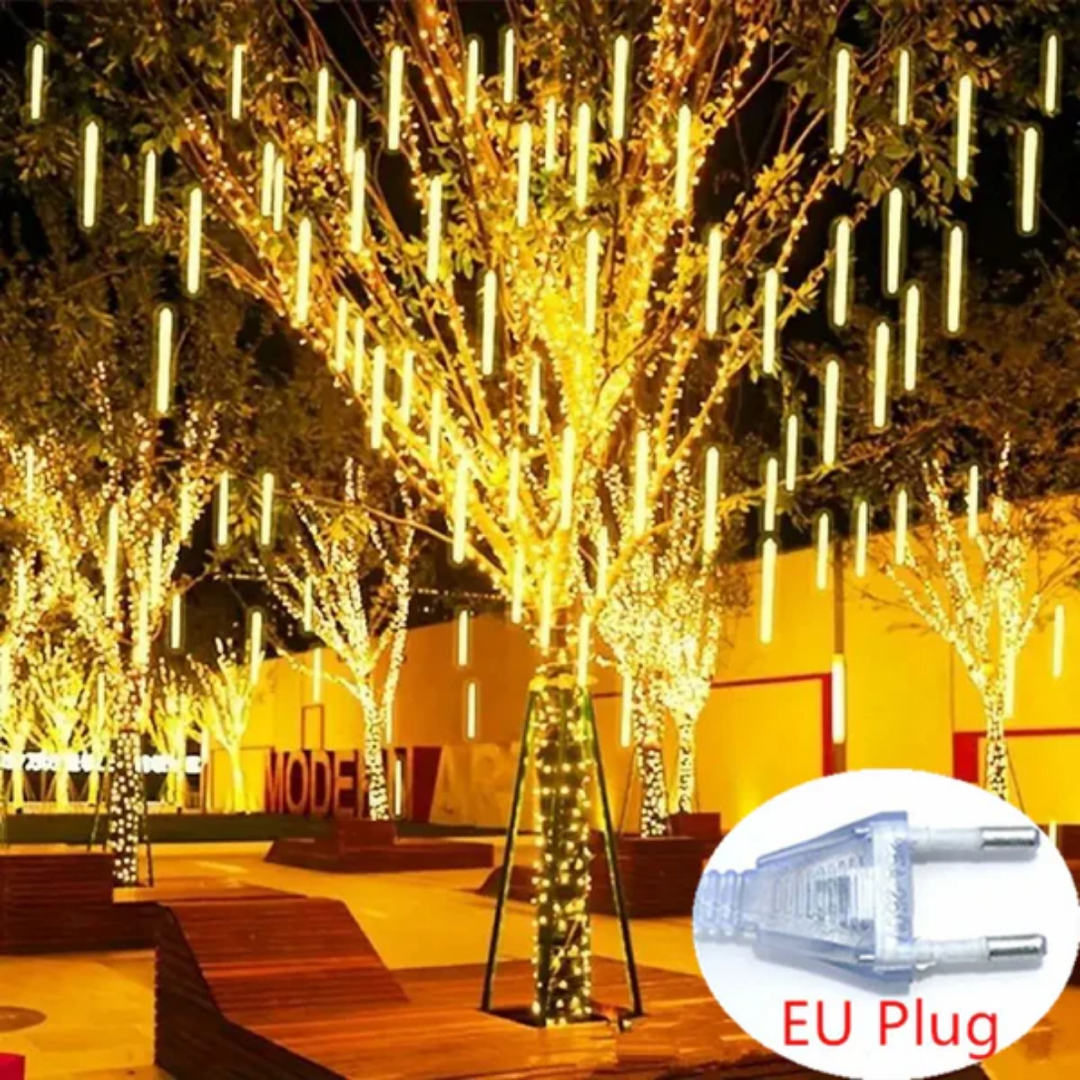 Lampki LED w formie spadających meteorów
