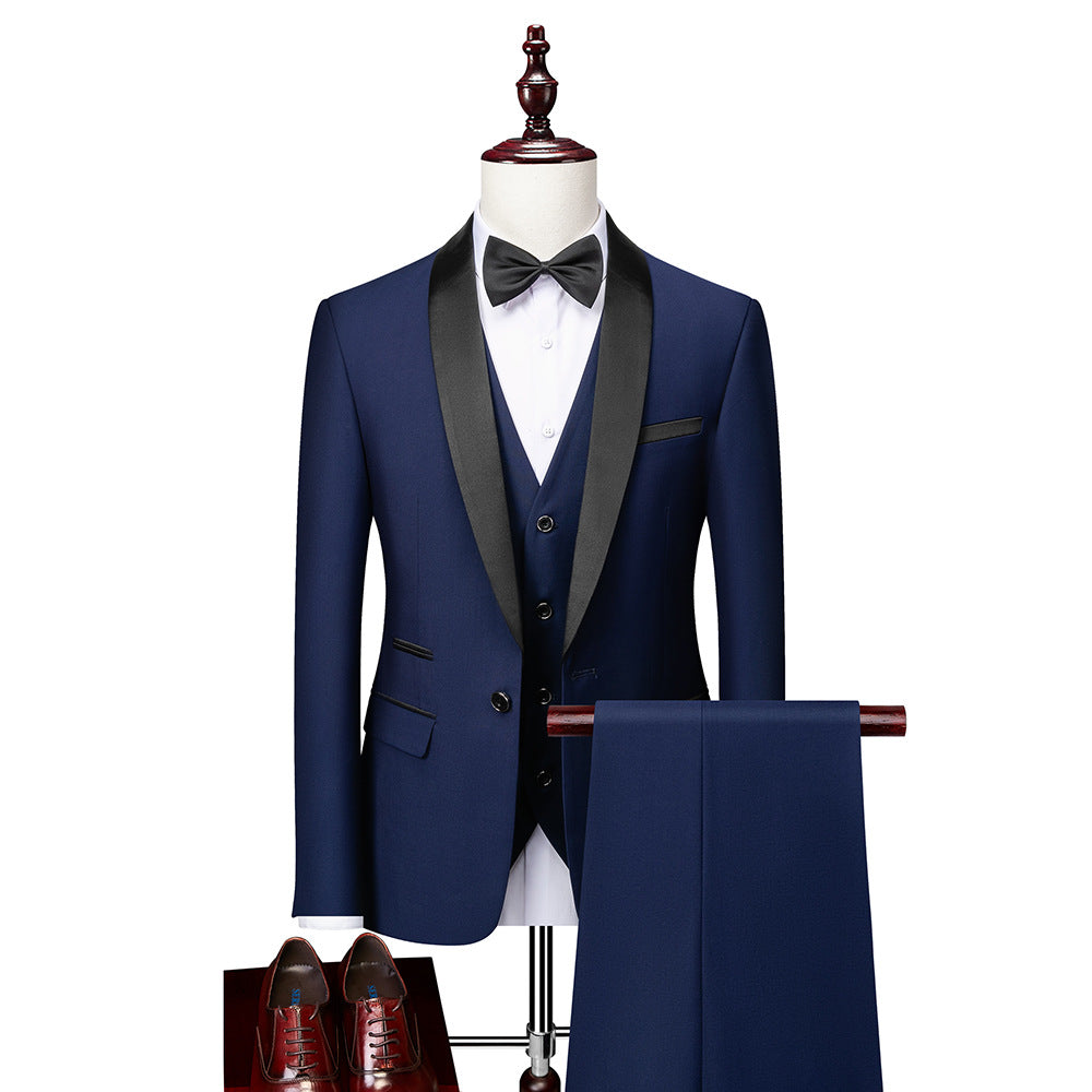 Męski trzyczęściowy zestaw slim fit