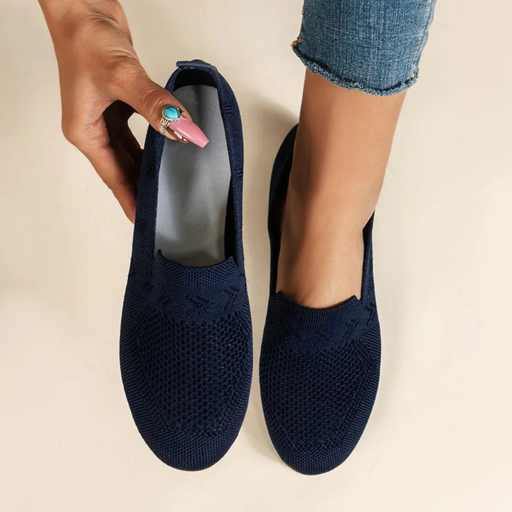 Przewiewne damskie buty slip-on z siateczki