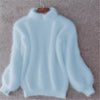 Moherowy sweter z golfem