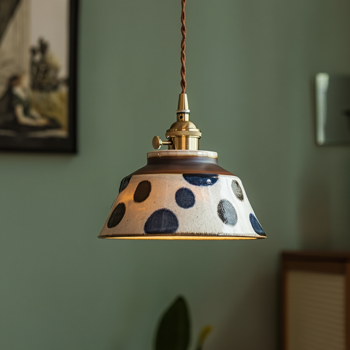 Ronja – ręcznie malowana ceramiczna lampa wisząca