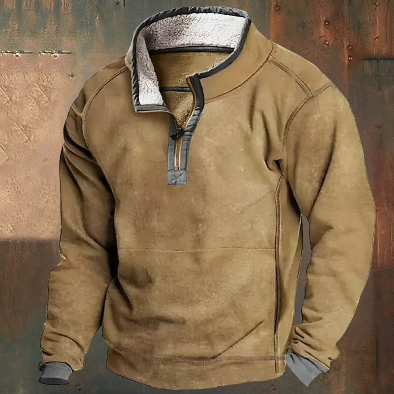 Roan™ | Casualowy haftowany sweter half zip
