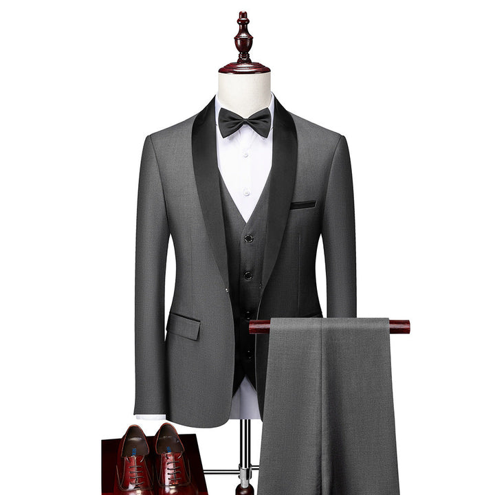 Męski trzyczęściowy zestaw slim fit