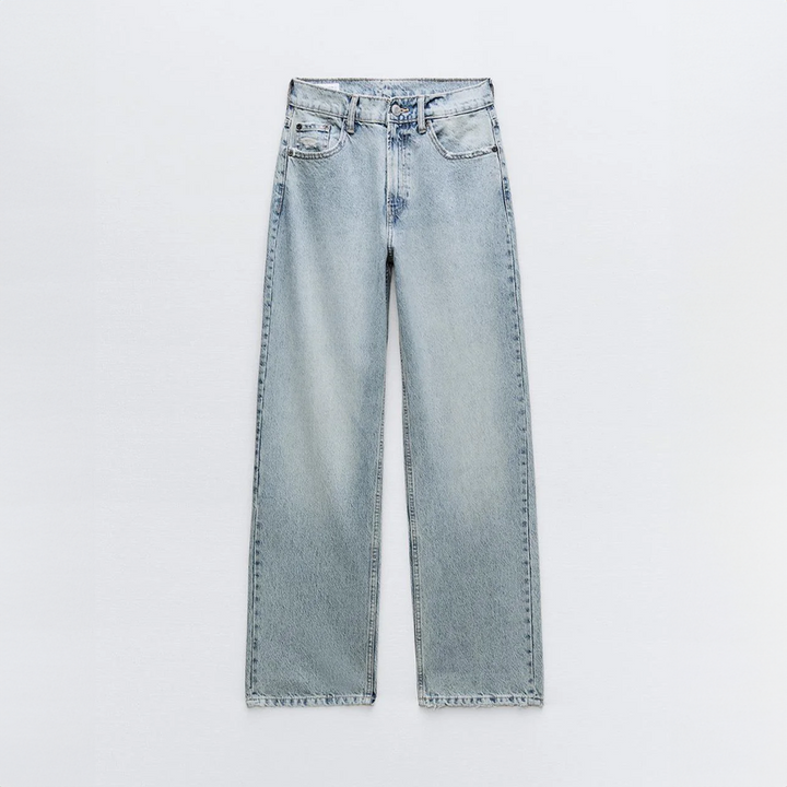 Damskie jeansy z przetarciami w stylu vintage