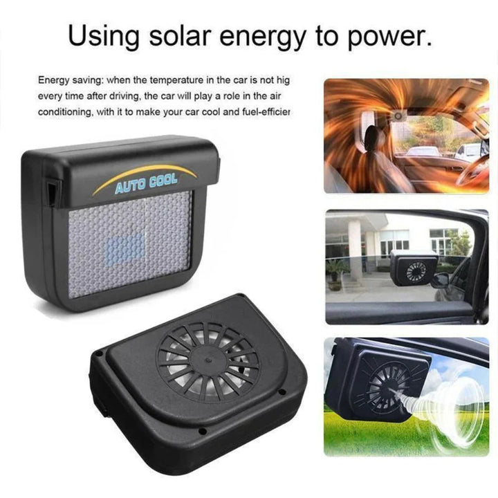 Solarny wentylator do okna samochodu
