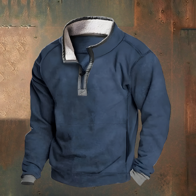 Roan™ | Casualowy haftowany sweter half zip