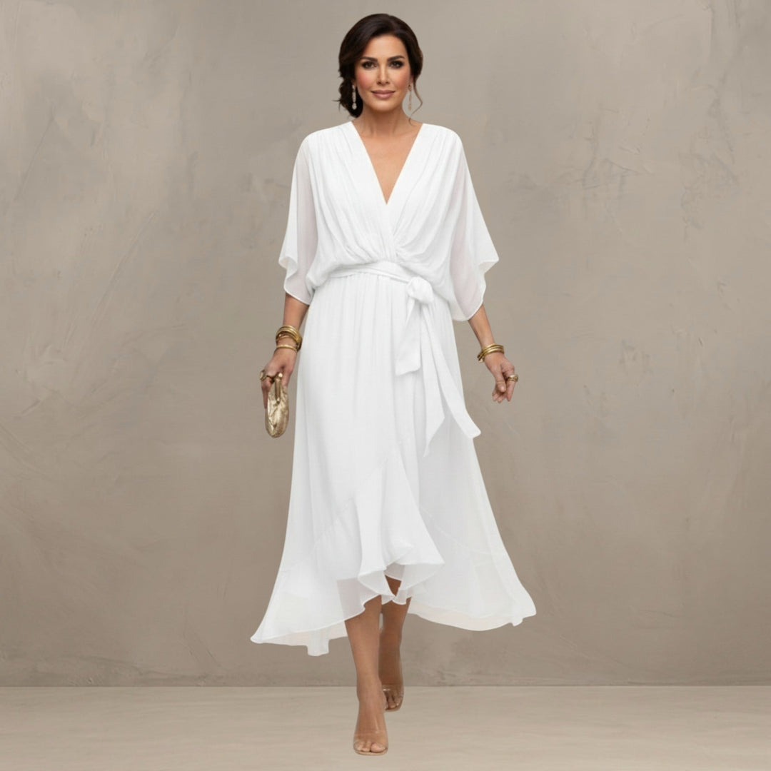 Marta™ | Elegancka szyfonowa sukienka midi