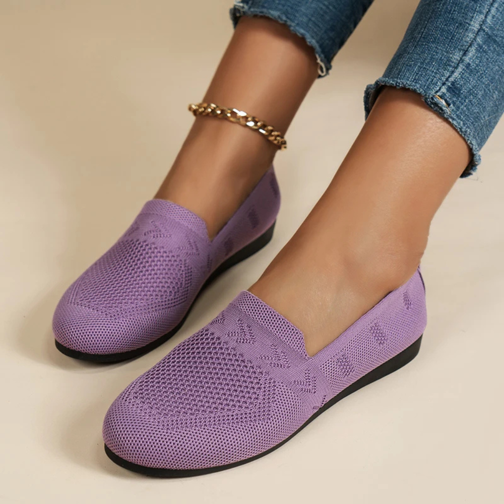 Przewiewne damskie buty slip-on z siateczki