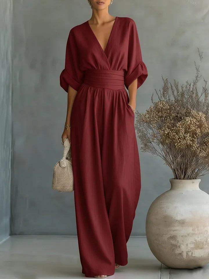 Georgina™ | Elegancki Kombinezon z Dekoltem V