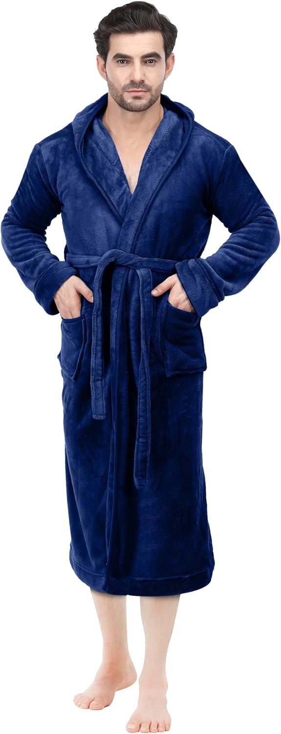 Wygodny polarowy szlafrok męski - Harry