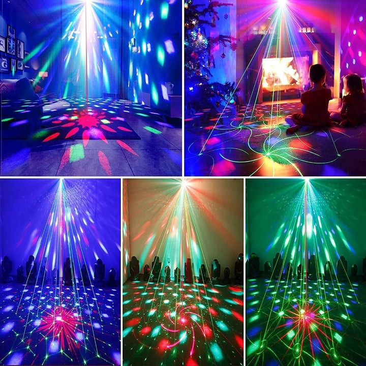 Lampa disco z laserem 2 w 1