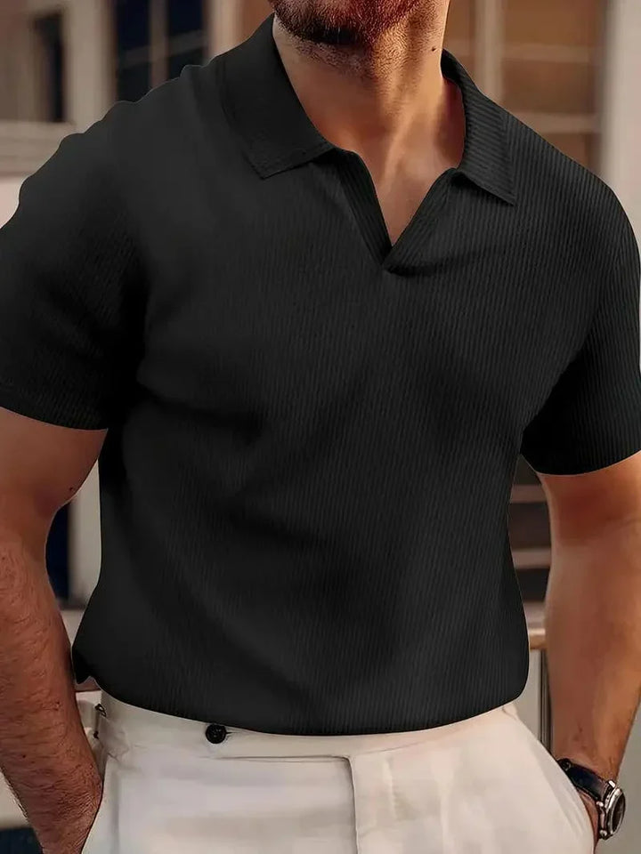 Męska koszulka polo bez guzików w stylu casual