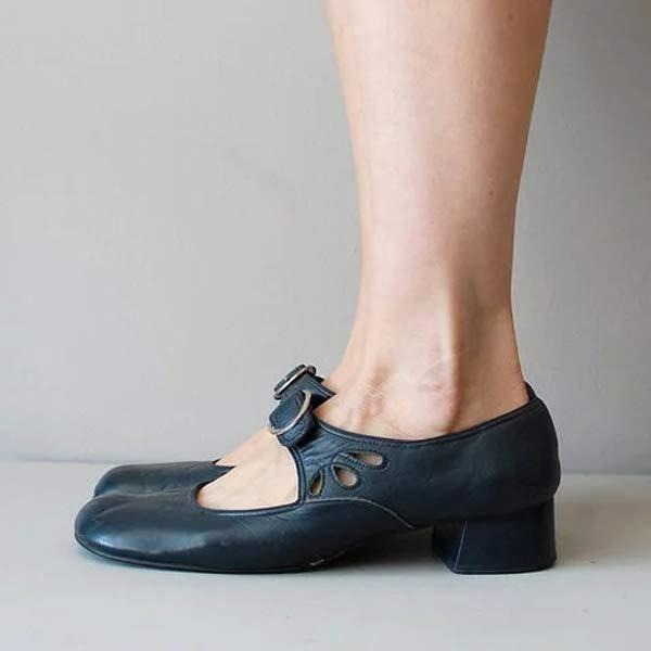 Damskie skórzane buty na niskim obcasie o ponadczasowej elegancji