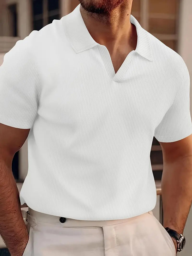 Męska koszulka polo casual z krótkim rękawem