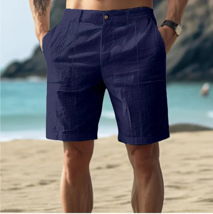 Męskie lniane szorty casual na letnie dni