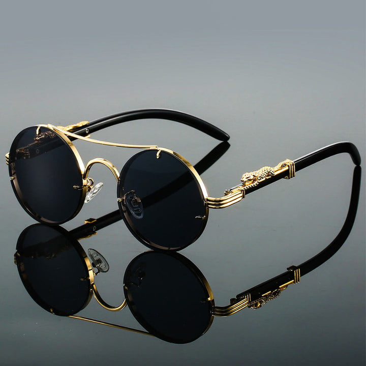 Metalowe okulary przeciwsłoneczne w stylu retro