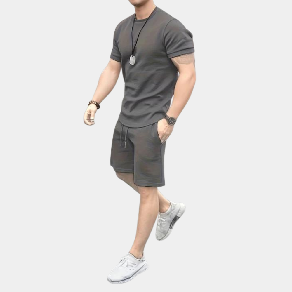 Męski dwuczęściowy zestaw letni w stylu casual