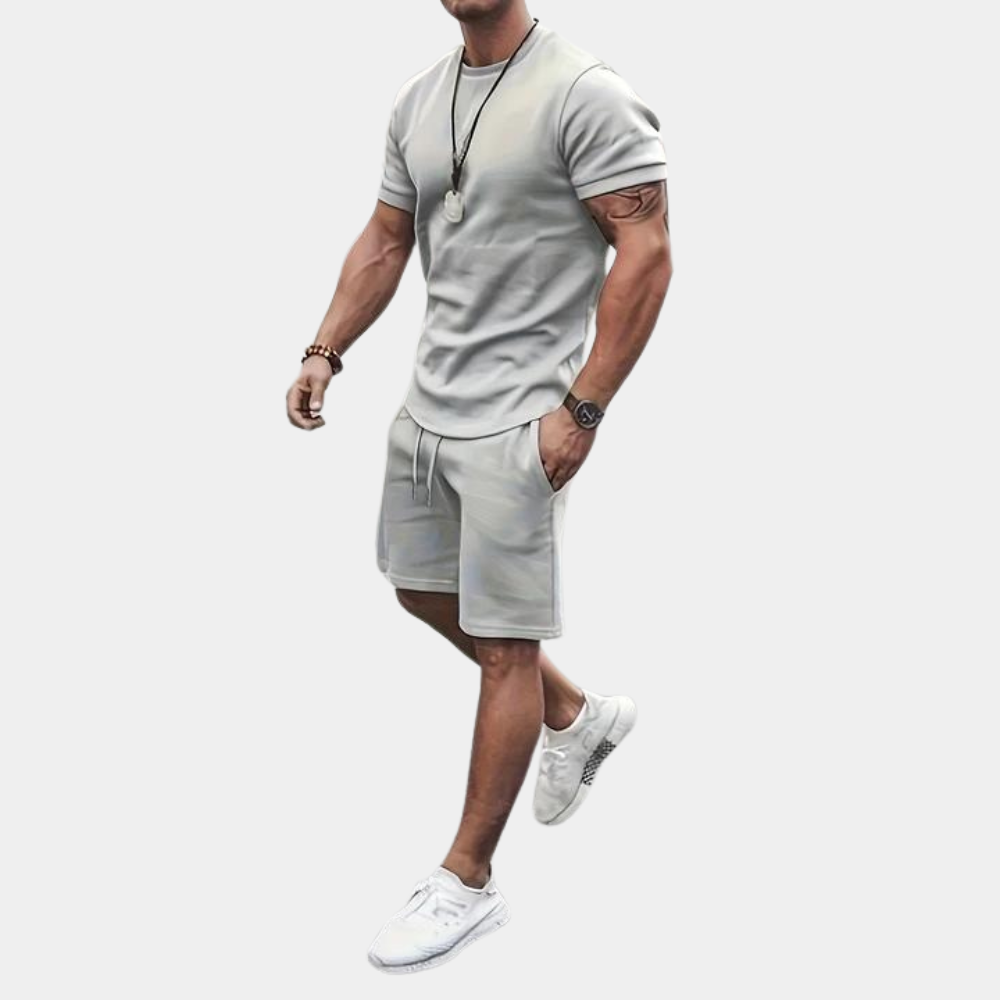 Męski dwuczęściowy zestaw letni w stylu casual