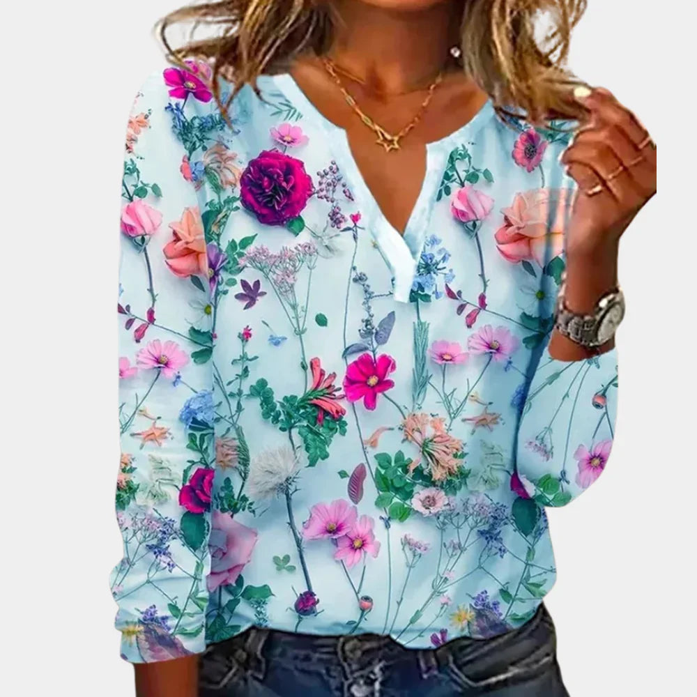 Damska bluzka casual w kwiaty