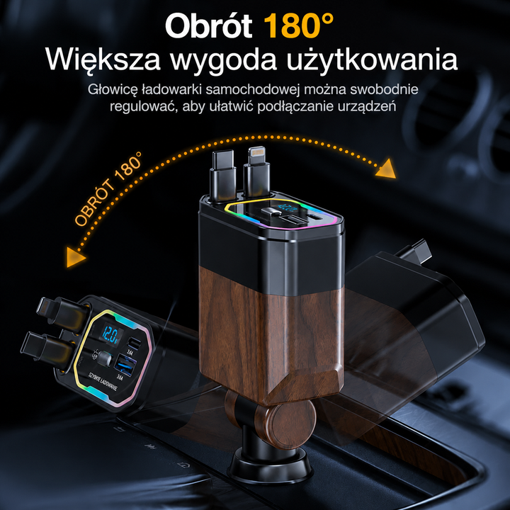Vega – ładowarka samochodowa 4 w 1, 120 W