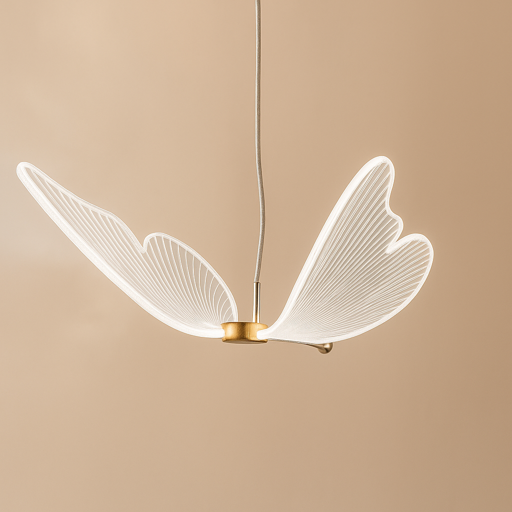 Marzycielskie światło – magiczna lampa wisząca LED z motylem