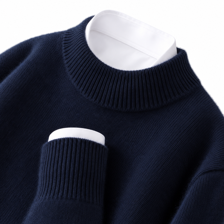 Damski sweter z kaszmiru ze stójką