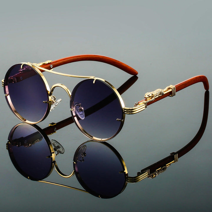 Metalowe okulary przeciwsłoneczne w stylu retro