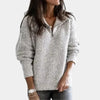 Elegancki sweter z zamkiem do połowy