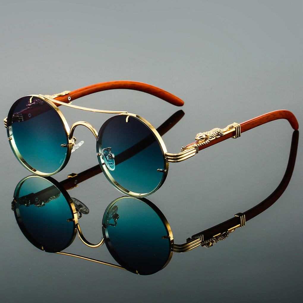 Metalowe okulary przeciwsłoneczne w stylu retro