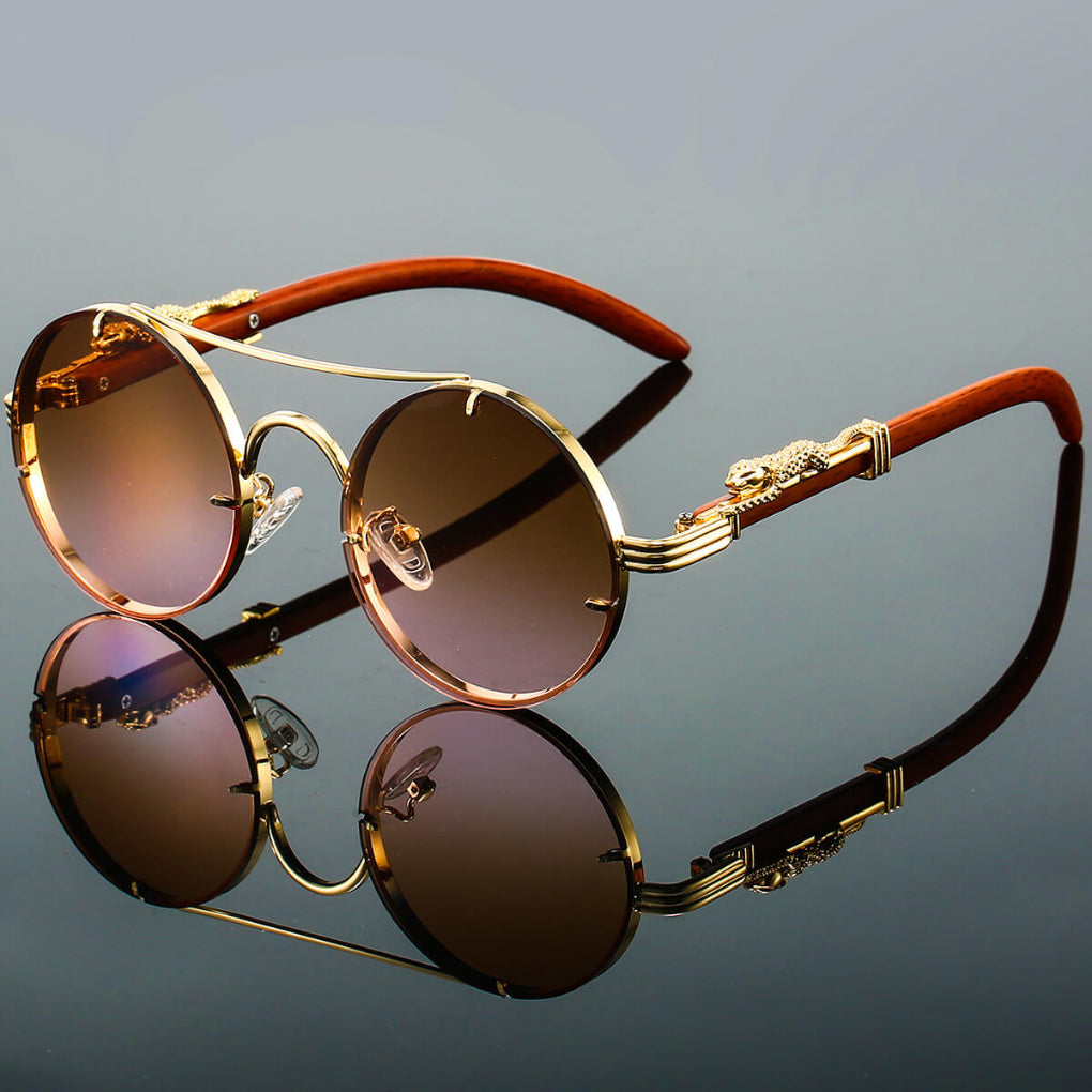 Metalowe okulary przeciwsłoneczne w stylu retro