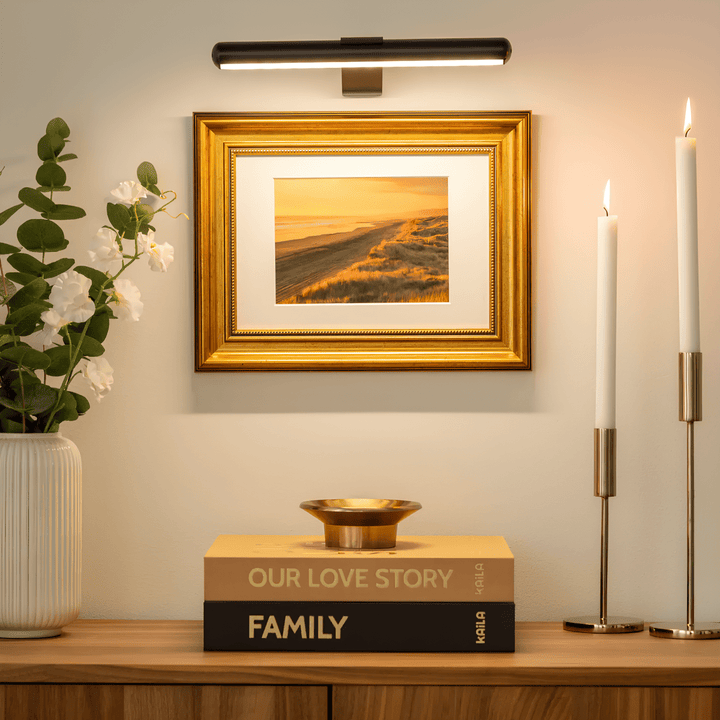 Lampa ścienna LED | Regulowane oświetlenie artystyczne | Metalowy, ładowalny design | ArtGlow