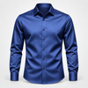 Męska koszula slim fit – efekt satyny ze stretchem