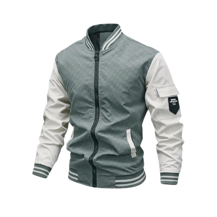 Męska kurtka baseballowa slim fit w stylu casual