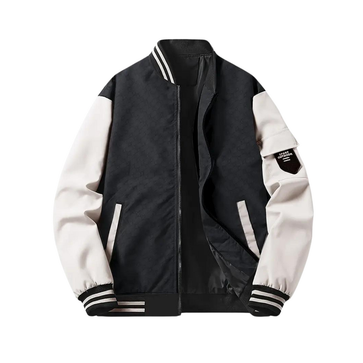Męska kurtka baseballowa slim fit w stylu casual